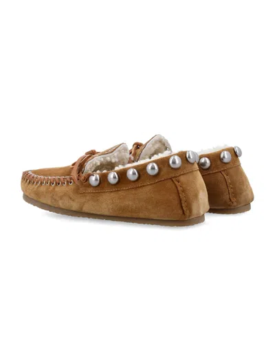 Shop Isabel Marant Fitza Shearling Loafer In Neutrals