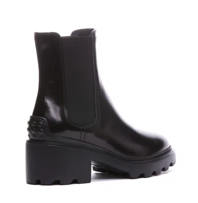 Shop Tod's Side Stretch Classic Boots In Black