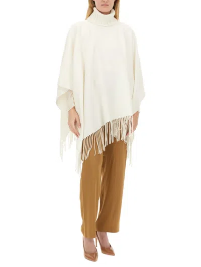 Shop Fabiana Filippi Cape Of Wool In White