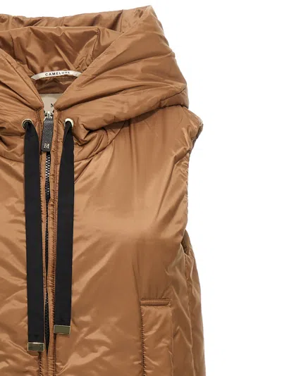 Shop Max Mara The Cube Greengo Down Jacket In Brown