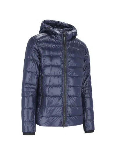 Shop Canada Goose Crofton Hooded Jacket In Atlantic Navy