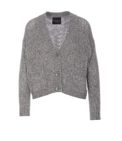 Shop Roberto Collina Cardigan In Grey