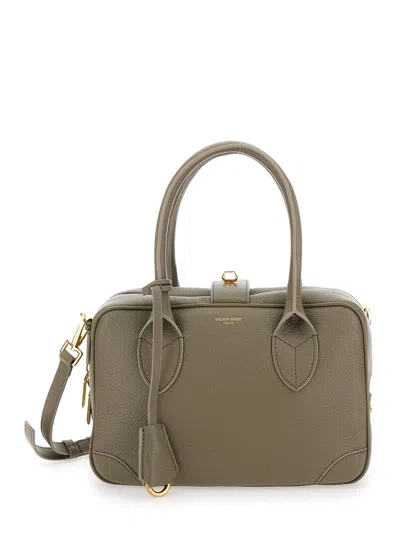 Shop Golden Goose Vita Shoulder Bag In Sage Green