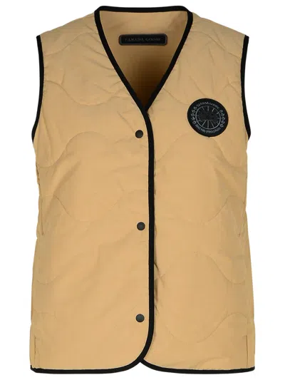 Shop Canada Goose Annex Beige Cotton Blend Vest