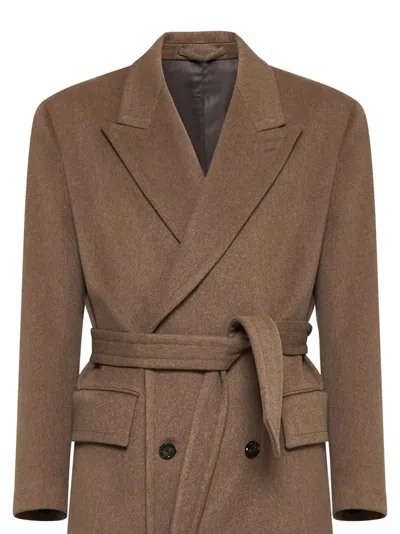 Shop Lardini Coat In Brown