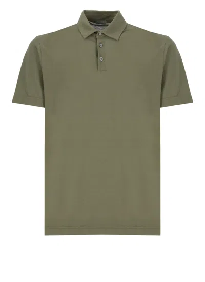 Zanone Green Ice Cotton Three Buttons Polo Shirt