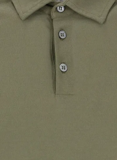 Zanone Green Ice Cotton Three Buttons Polo Shirt