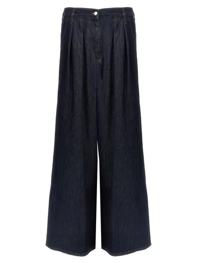 Dries Van Noten Dark Blue Denim Pamplona Wide-leg Jeans In Blue