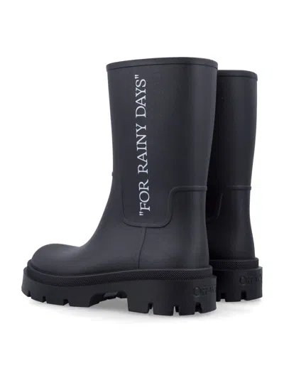 Off-white Rainy Days Mid-height Re-boots In Black