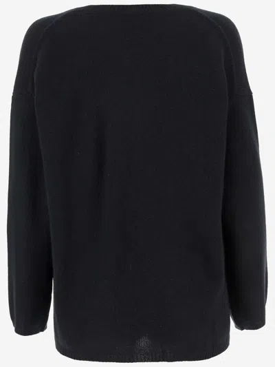Allude Cashmere Sweater In Black