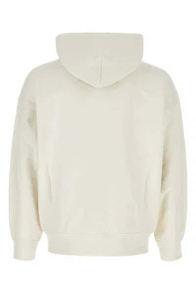 Shop Polo Ralph Lauren Ivory Cotton Blend Sweatshirt In White