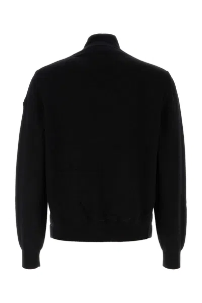 Shop Moncler Black Wool Blend Sweatshirt