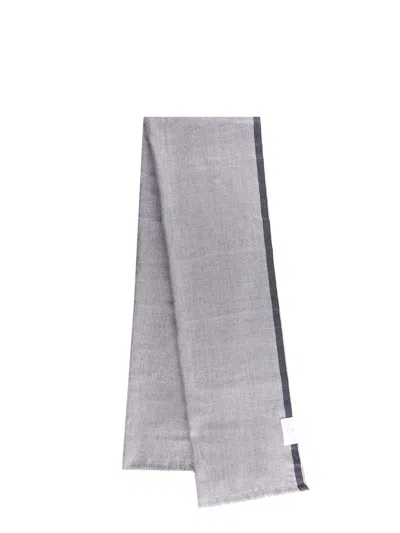 Shop Brunello Cucinelli Scarf  In Grey