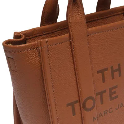 Shop Marc Jacobs The Leather Tote Bag In Brown