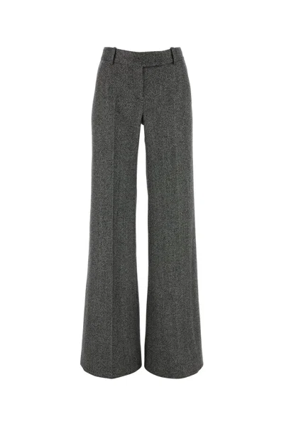 Ermanno Scervino Wide-leg High Waist Trousers With Herringbone Pattern