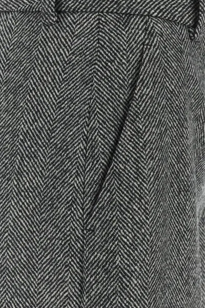 Ermanno Scervino Wide-leg High Waist Trousers With Herringbone Pattern