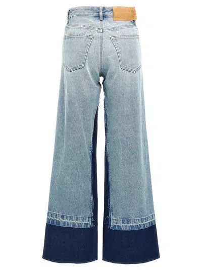 Shop Mm6 Maison Margiela Contrast Insert Jeans In Light Blue