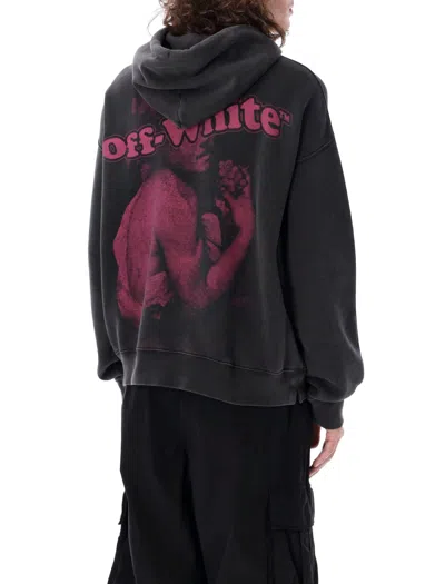 Shop Off-white Pink Bacchus Skate Hoodie In Black