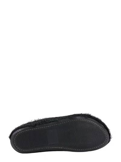 Marni Sabot Fussbett In Vitello A Pelo Lungo Nero