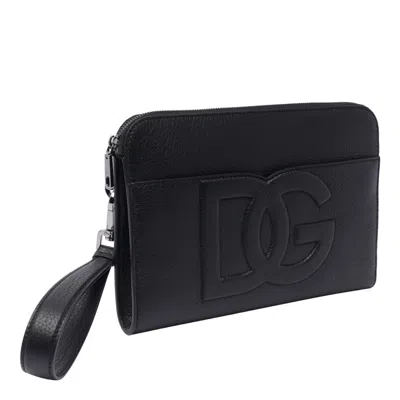 Shop Dolce & Gabbana Dg Logo Pochette In Nero