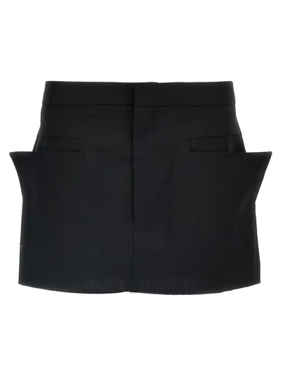 Shop Rick Owens Cut Off Mini Skirt In Black