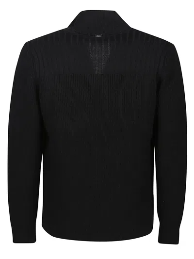 Shop Herno Down Cardigan In Nero