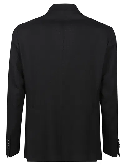 Tagliatore Single-breasted Wool Blazer In Nero