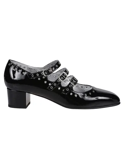 Carel Ladies Black Patent Eyelet Leather Mary Jane In Noir