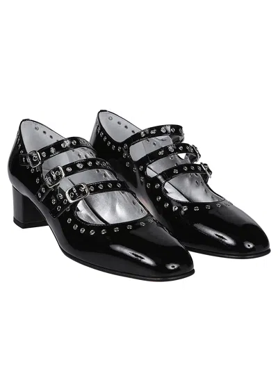 Carel Ladies Black Patent Eyelet Leather Mary Jane In Noir