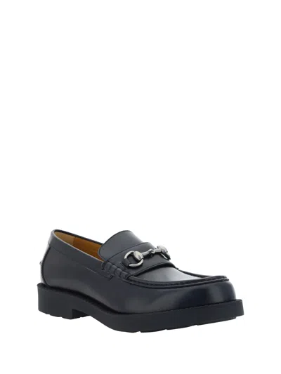 Gucci Black Chunky Loafers With Horsebit Detail In Leather Man