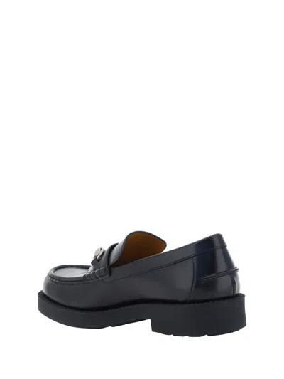 Gucci Black Chunky Loafers With Horsebit Detail In Leather Man