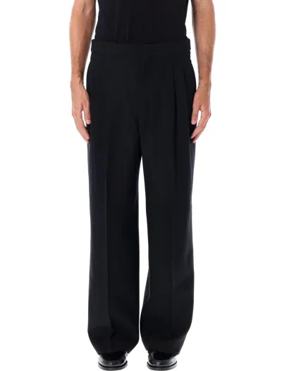 Shop Ami Alexandre Mattiussi Double Pleated Pants In Black