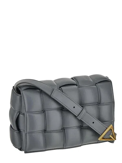 Shop Bottega Veneta Padded Cassette In Grey