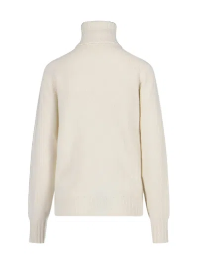 Shop Ma'ry'ya Turtle-neck Sweater In Crema