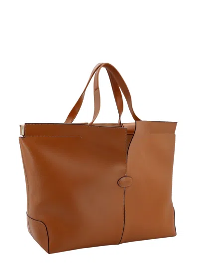 Shop Tod's Tods Di Folio Shopping Bag In Brown