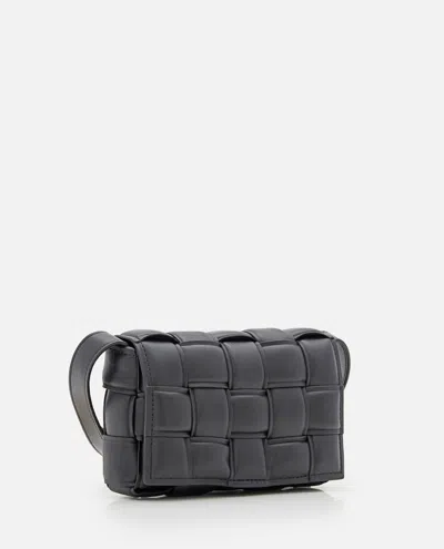 Shop Bottega Veneta Small Padded Cassette Leather Shoulder Bag In Black