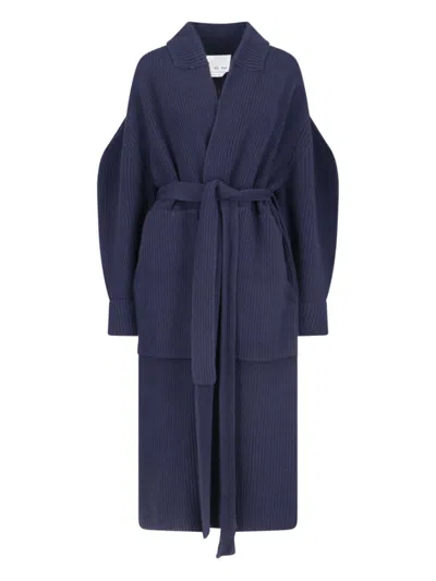 Sa Su Phi Sara Maxi Coat In Blue In Blue