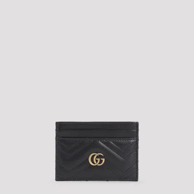 Shop Gucci Guggi Gg Marmont 2.0 Card Case In Nero
