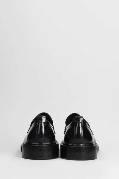 Shop Calvin Klein Loafers In Black Leather