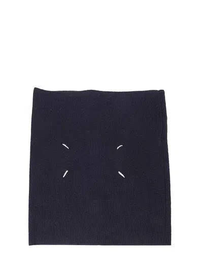 Shop Maison Margiela Scarf In Navy