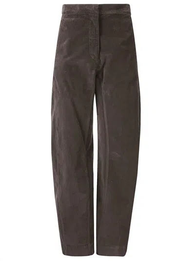 Stefano Mortari Pantalone Cotone Fustagno Cucitura E Taschini In Brown Choccolate