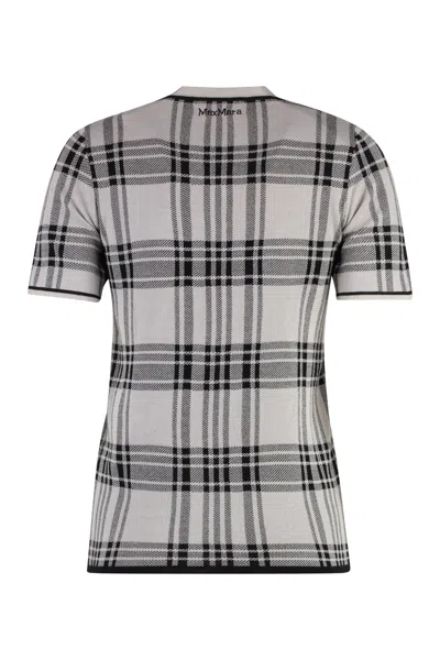 S Max Mara Lesena Jacquard Knit T-shirt In Multicolor