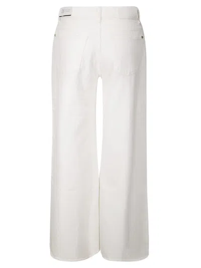 7 For All Mankind Willow High Rise Wide Leg Jeans In Linen Ostuni In White