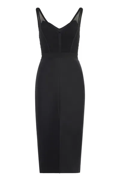 Shop Elisabetta Franchi Crepe Dress In Black