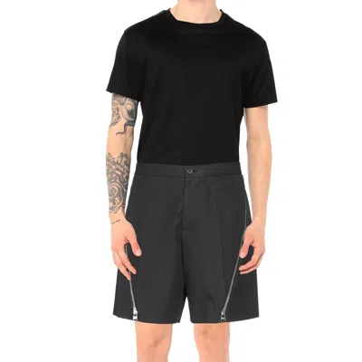 Alexander Mcqueen Cotton Bermuda In Black