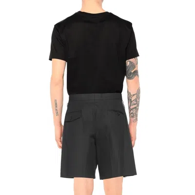 Alexander Mcqueen Cotton Bermuda In Black