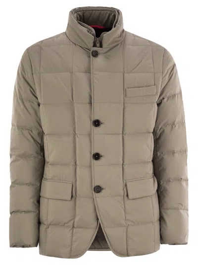 Shop Fay Double-front Down Jacket In Beige