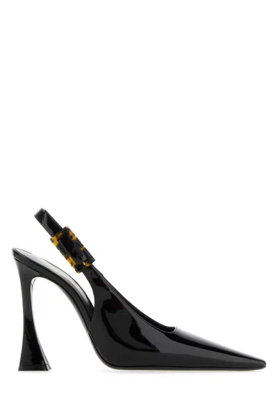 Saint Laurent Dune Patent Slingback Pumps In Black