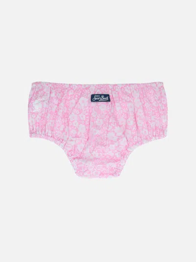 Mc2 Saint Barth Infant Bloomers Pimmy With Vintage Flower Print In Pink