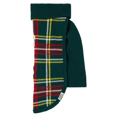 Mc2 Saint Barth Dog Sweater With Tartan Print In Green
